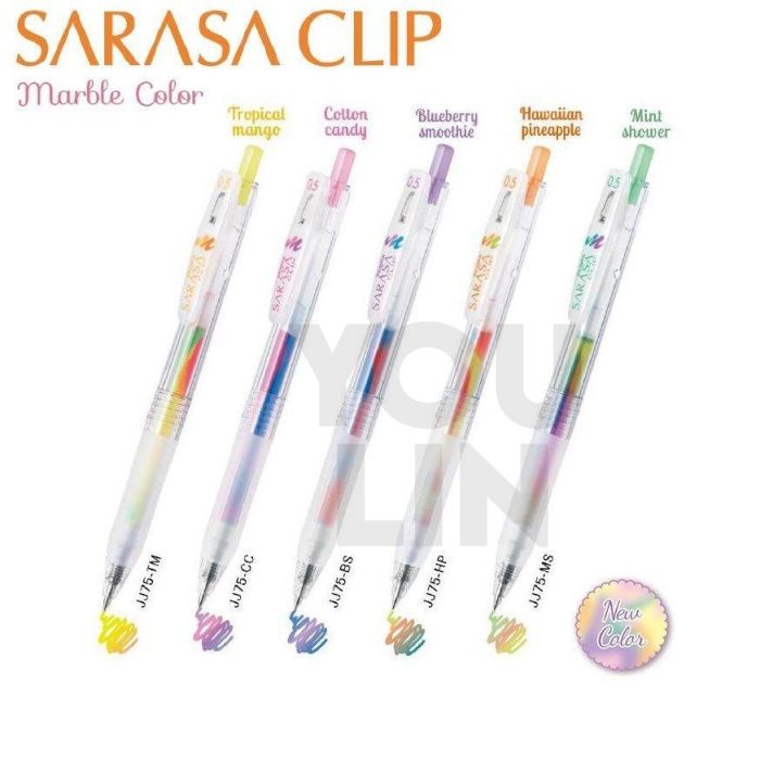 Zebra JJ75 Sarasa Clip Gel Pen 0.5MM - Marble Color
