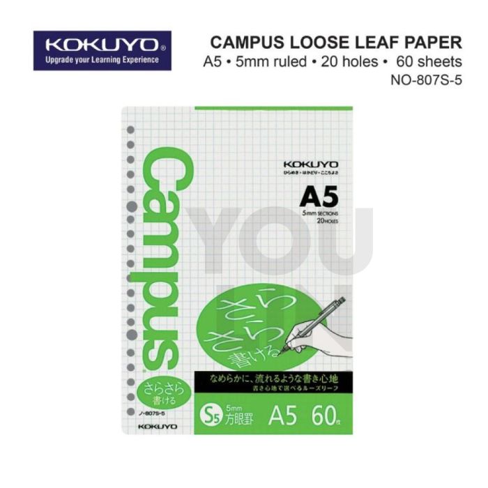 Kokuyo 807S-5 Campus Loose Leaf Paper
