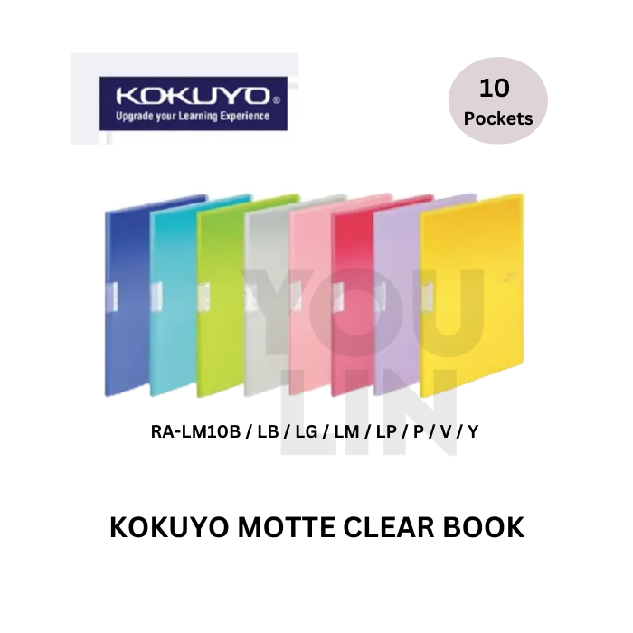 Kokuyo RA-LM10 Motte Clear Book 10 Pockets