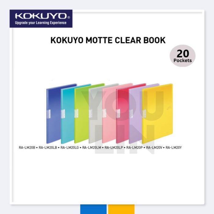 Kokuyo RA-LM20 Motte Clear Book 20 Pockets