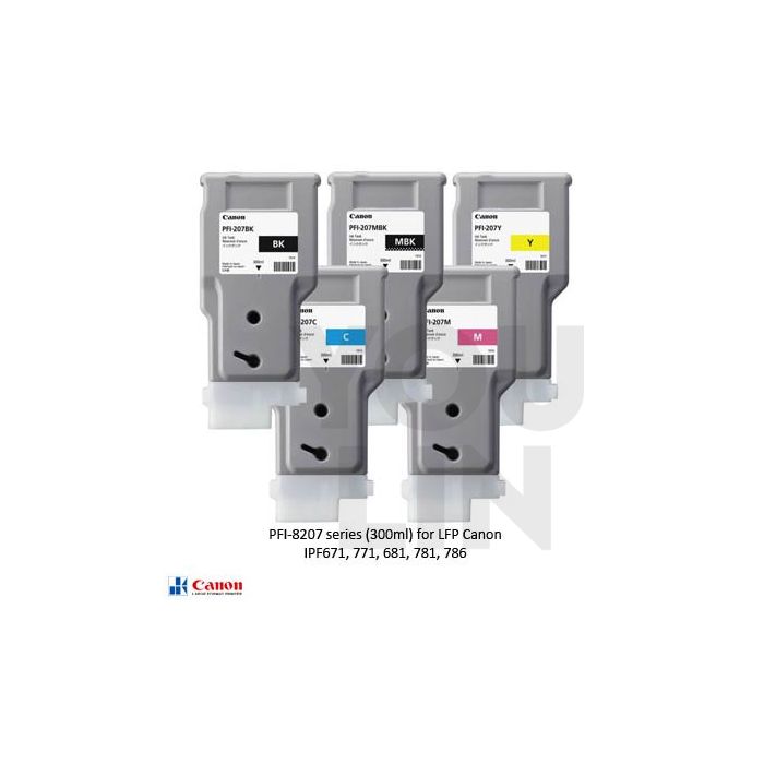 Canon PFI-8207 Ink Cartridges (300ml)