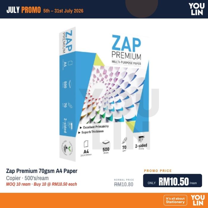 ZAP PREMIUM A4 70GM PHOTOSTAT PAPER 500'S