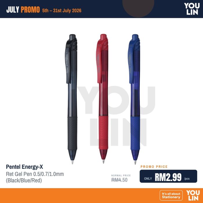 Pentel Energel-X Ret Gel Pen 0.7mm