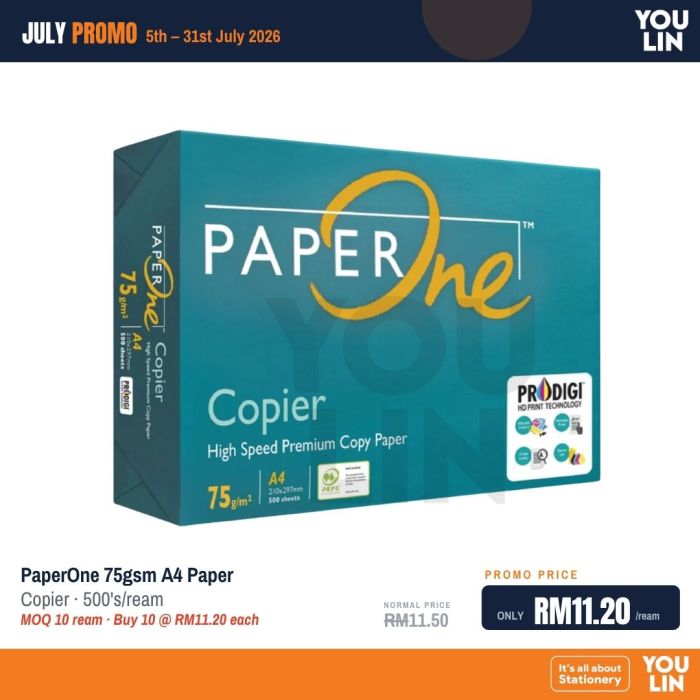 PaperOne 75gsm A4 Paper 500's/ream 