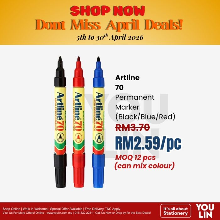 Artline 70 Permanent Marker Pen 1.5mm 