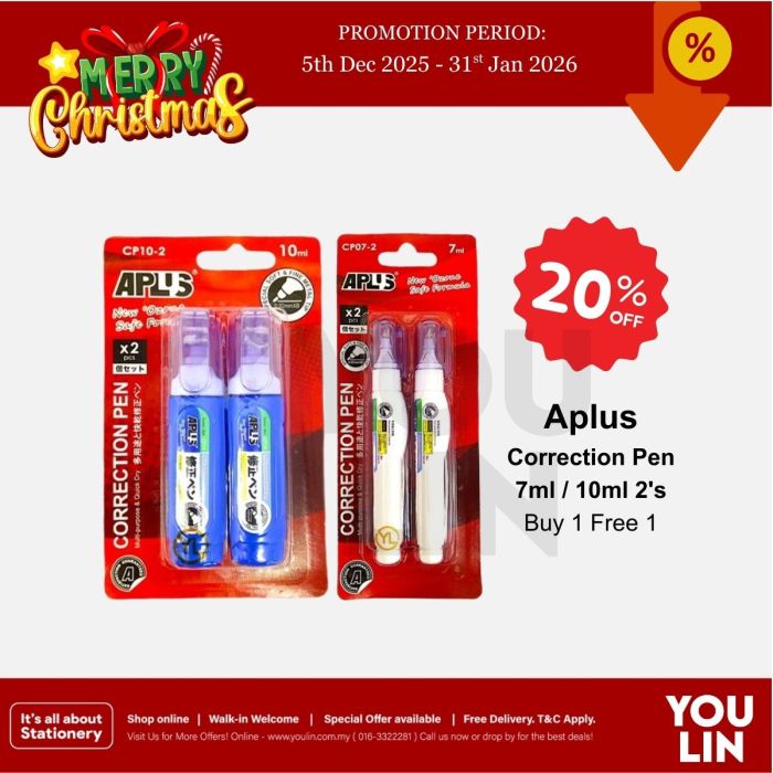 APLUS Correction Pen 10ml 2's