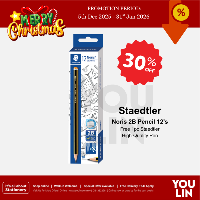 STAEDTLER 2B Noris Pencil 12's/box