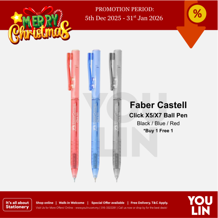 Faber Castell 0.5MM Click X5 Ball Pen