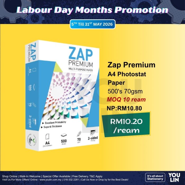 ZAP PREMIUM A4 70GM PHOTOSTAT PAPER 500'S