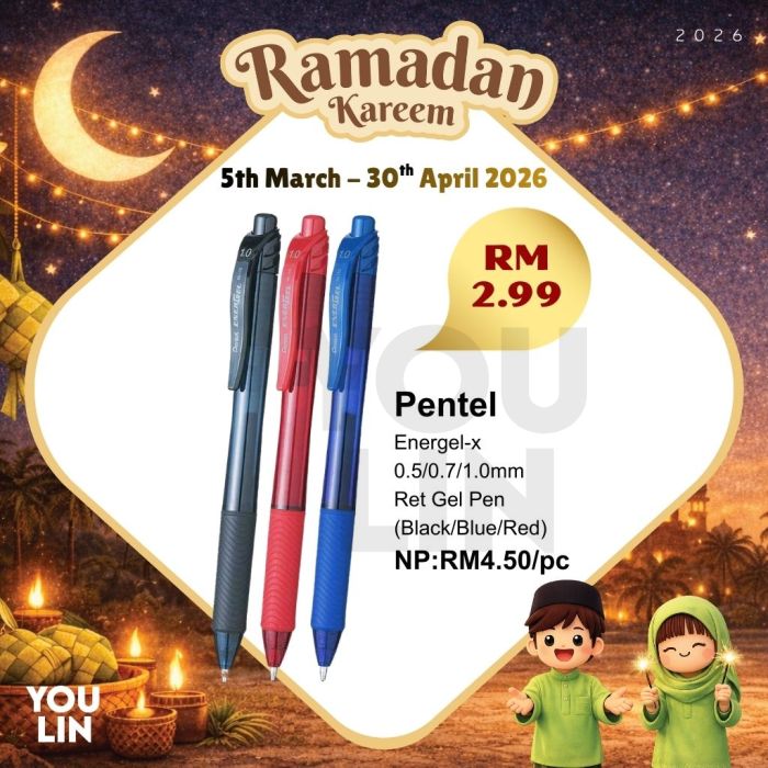 Pentel Energel-X Ret Gel Pen 1.0mm