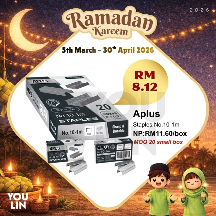 APLUS No.10-1m Staples - 20's/box