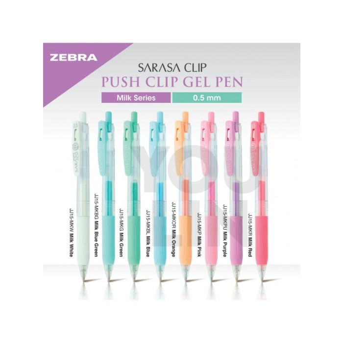 Zebra JJ15 Sarasa Clip Gel Pen 0.5MM -Milky Color