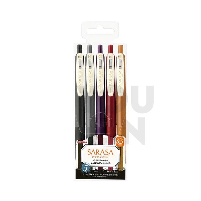 Zebra JJ15-5C-VI2 Sarasa Clip Gel Pen - Vintage Color