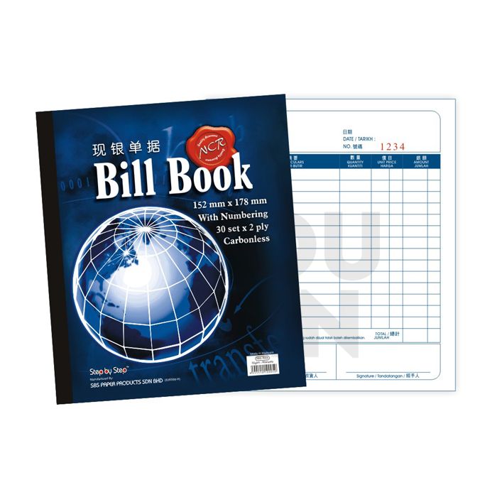 SBS 0005 6 X 7 BILL BOOK (30 X 2)