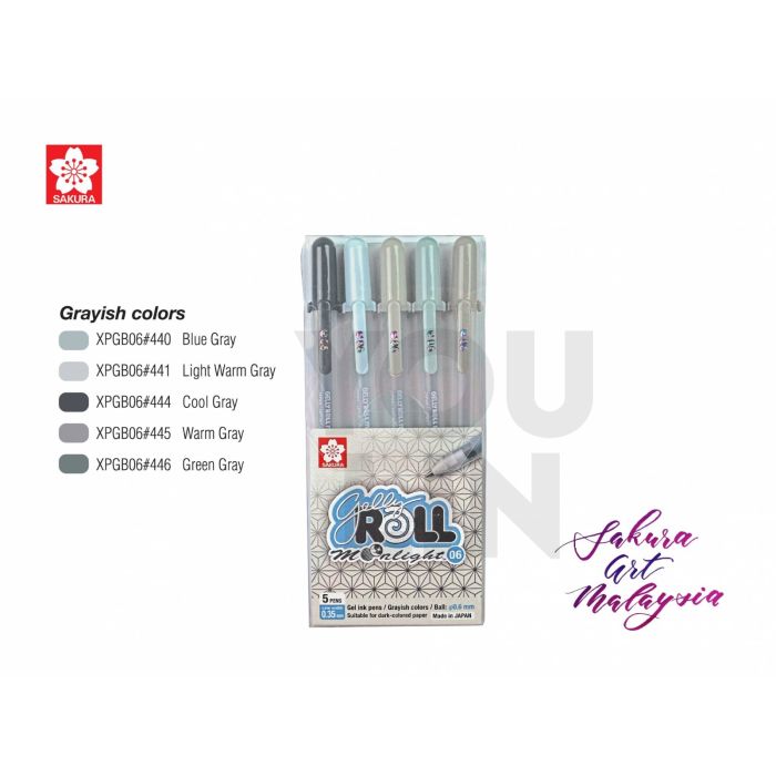 Sakura Gelly Roll Moonlight - Gray Set