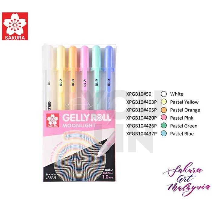 Sakura Gelly Roll Moonlight - Pastel + White