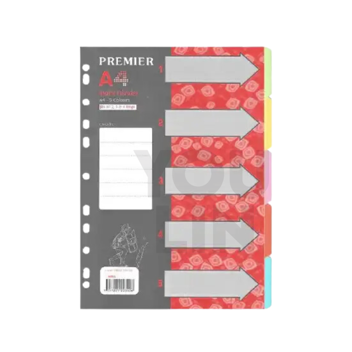 Premier 5 Colour Index Divider