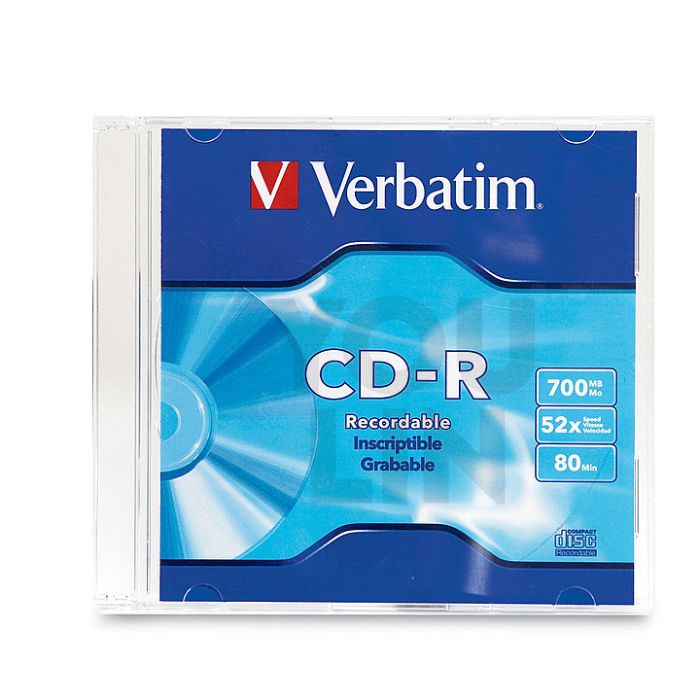 Verbatim CD-R 52X With Slim Case