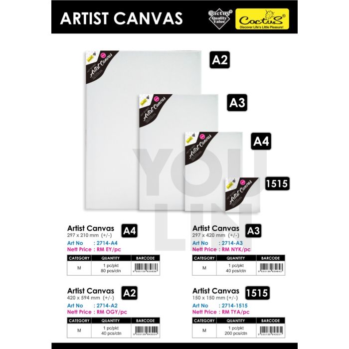 Cactus 2714 Artist Canvas