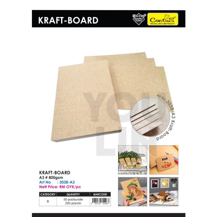 Cactus 3038 A3 Kraft Board