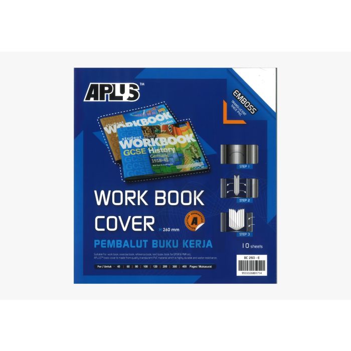 APLUS BC260-E Work Book Cover - Emboss 10'S