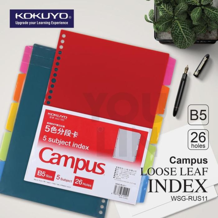Kokuyo WSG-RUS11 Campus Loose Leaf Index
