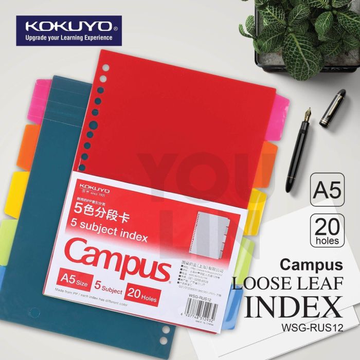 Kokuyo WSG-RUS12 Campus Loose Leaf Index