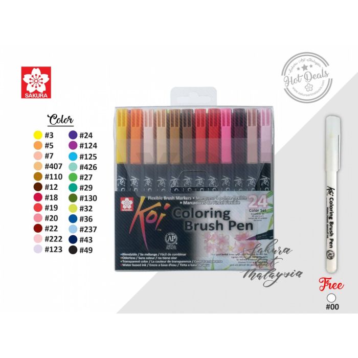 Sakura Koi Colouring Brush Pen 24C Set