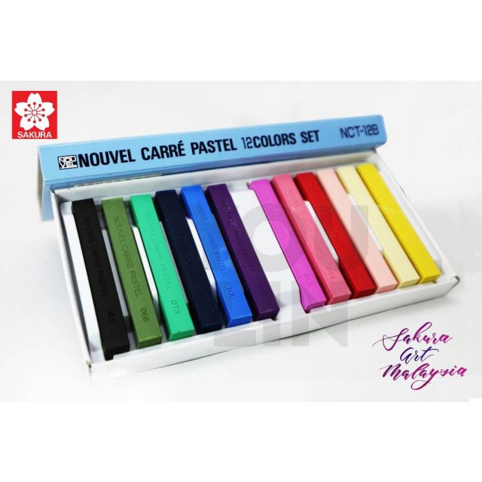 Sakura Nouvel Carre Pastel 12 Color Set-B
