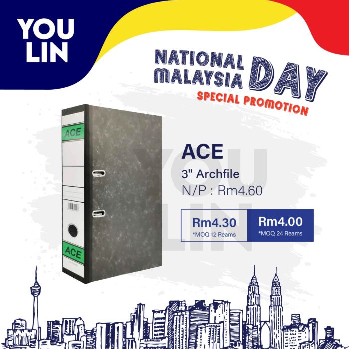 ACE 3''(75mm) FC Lever Arch File (While Stock Last)