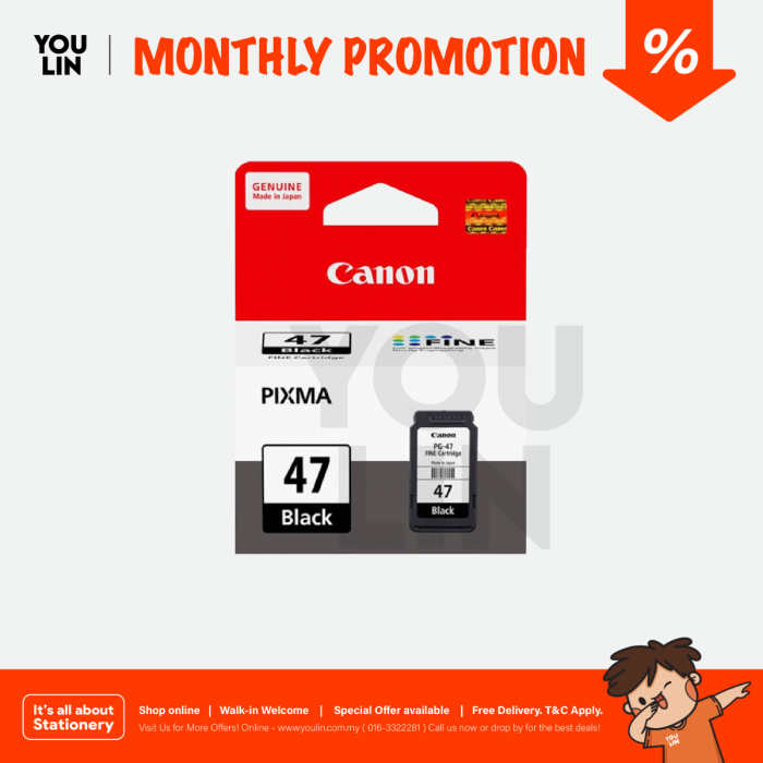 Canon PG-47 Black Ink Cartridge