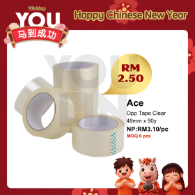 ACE OPP Tape 48mm x 90y (Clear)