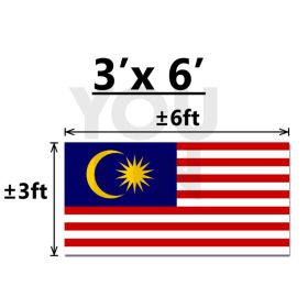 MALAYSIA FLAG - 3' X 6' (POLYMESH)