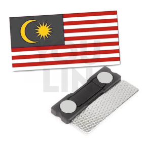 MALAYSIA FLAG BADGE - MAGNETIC (25mm x 50mm)