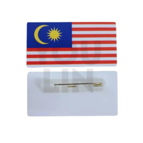 MALAYSIA FLAG BADGE - PIN (25mm x 50mm)