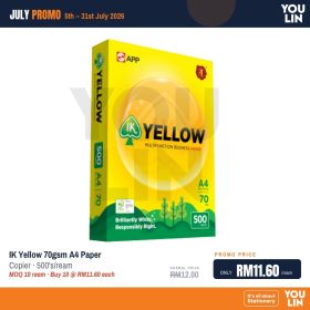 IK Yellow 70gsm A4 Paper - 500's/ream