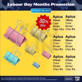 APLUS Colour Binder Clip 
