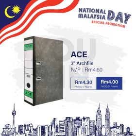 ACE 3''(75mm) FC Lever Arch File (While Stock Last)
