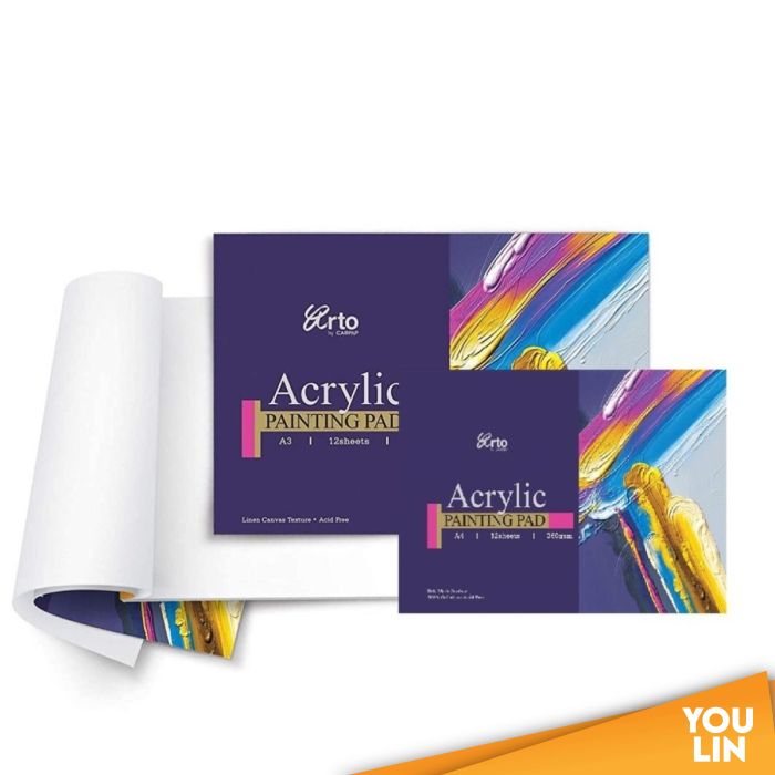 Arto CR36264/5 360GSM Acrylic Painting Paper Pad 12'S Draw
