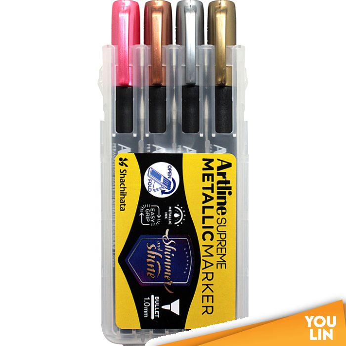 Artline EPF-790/4PW1 Permanent Metallic Marker Pen 1.0mm 4 Colour