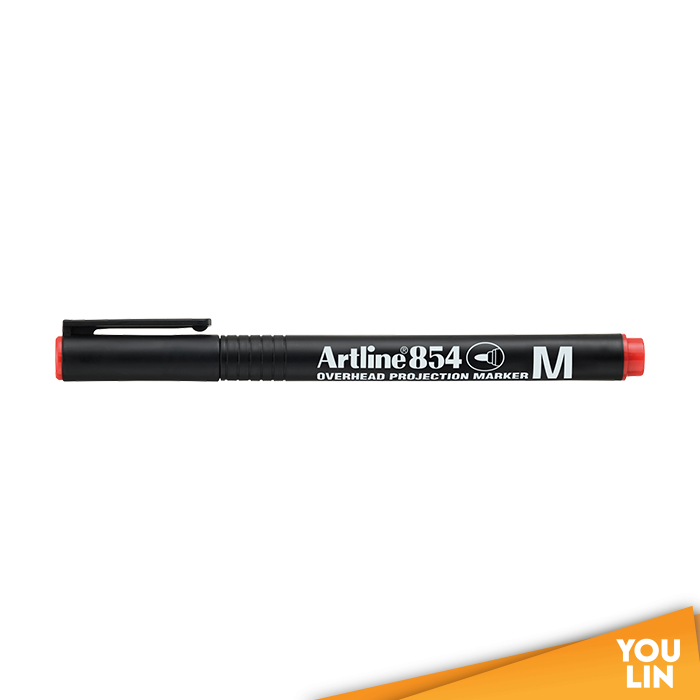 Artline 854 Ohp Permanent Marker Pen 1.0mm - Red