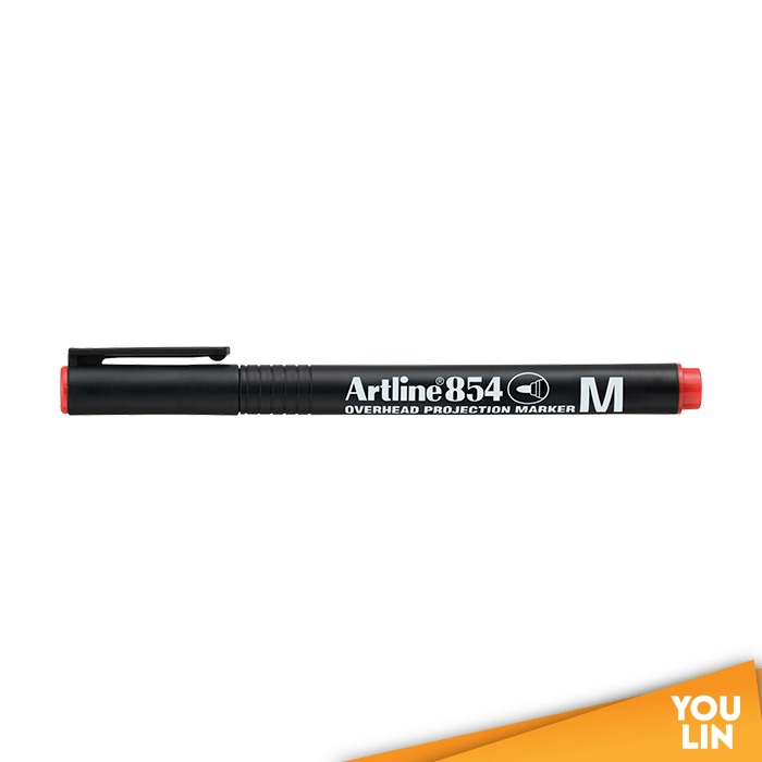 Artline 854 Ohp Permanent Marker Pen 1.0mm Red Marker Pe