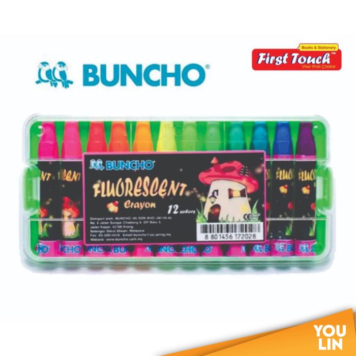 Buncho FC-12 Fluorescent Crayon 12 Colour