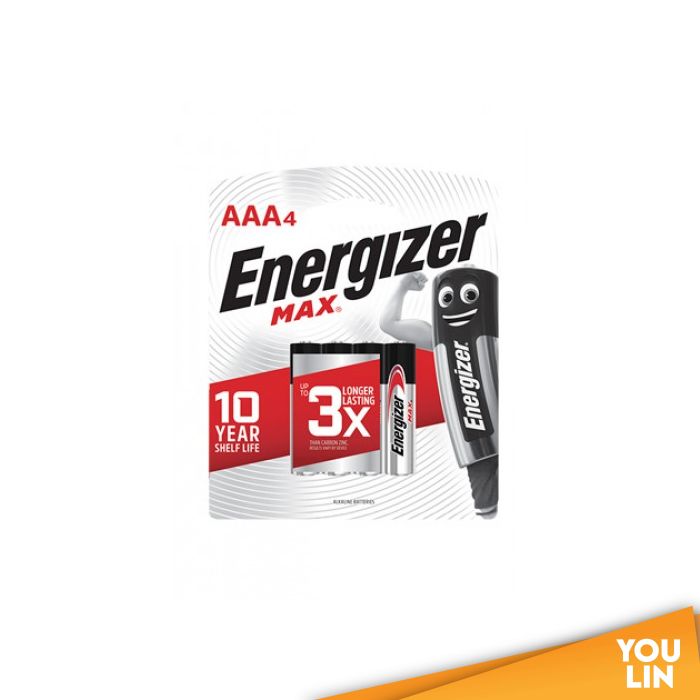 Energizer E92BP4M AAA Battery 4pc Card