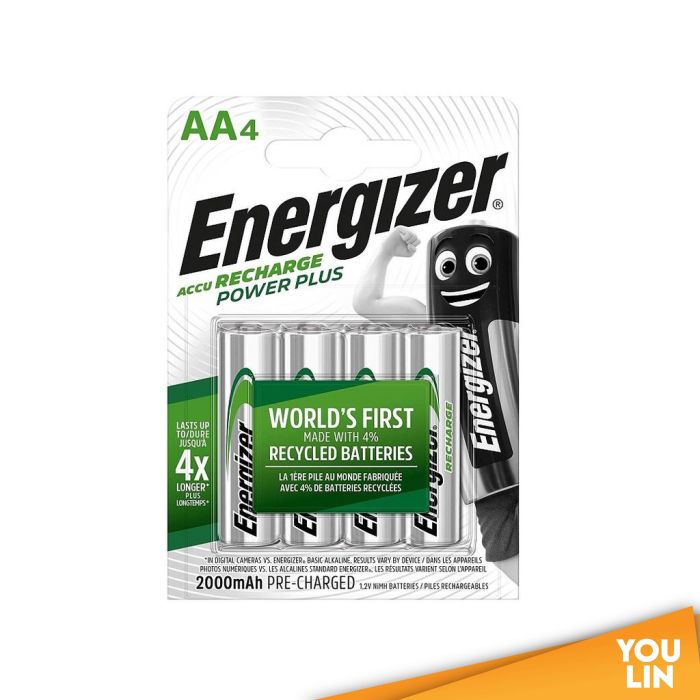Energizer NH15PPBP4 NIMH AA Rechargeable Battery 2000mah 4pc Card