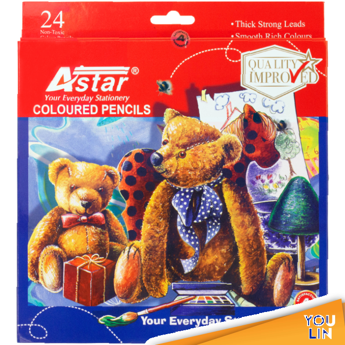 Astar CP-102 24C Colour Pencil - Long
