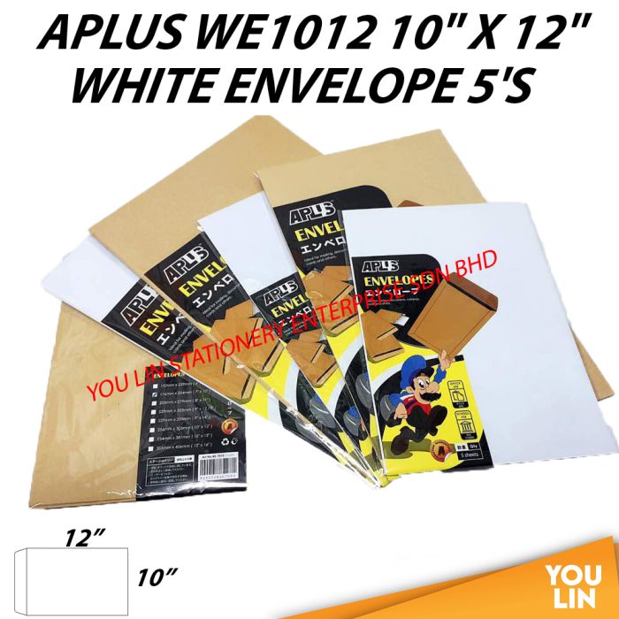 APLUS WE1012 10" X 12" White Envelope 5'S