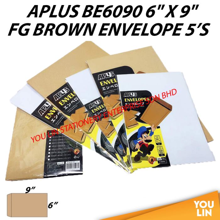 APLUS BE6090 6" X 9" FG Brown Envelope 5'S
