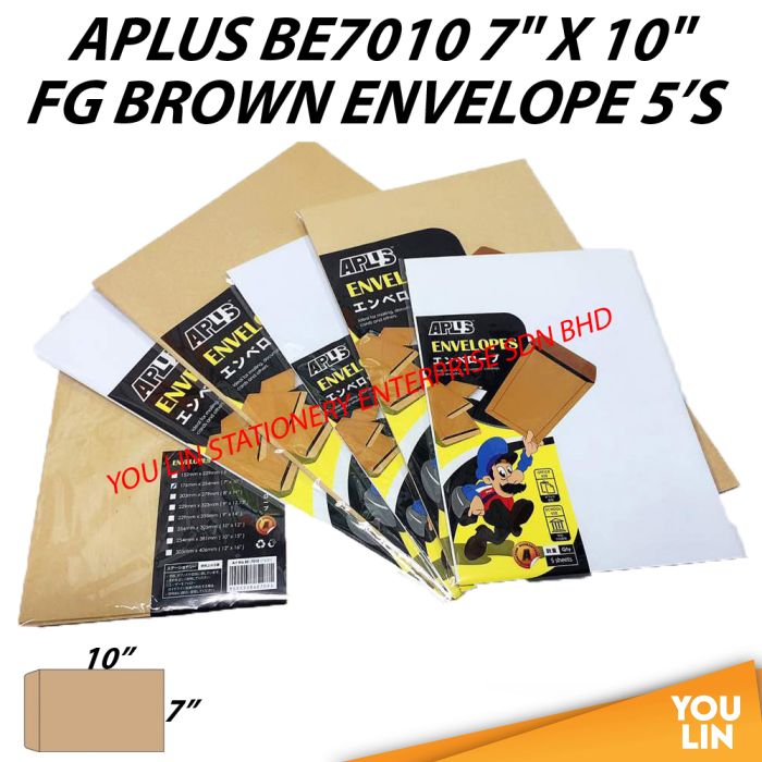 APLUS BE7010 7" X 10" FG Brown Envelope 5'S