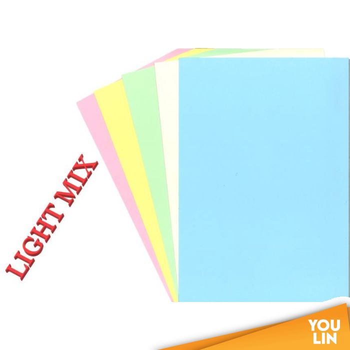 APLUS A4 120gm 2 Sheet Card 100'S - Light Color Mix